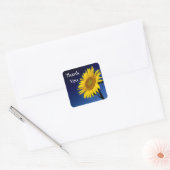 Dank u Geel Zonnebloem Groet Sticker Label (Envelop)