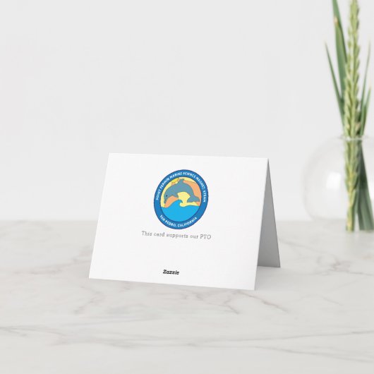 Dank U Gekleurde Potloden Foto en Logo Bedankkaart (Achterkant)