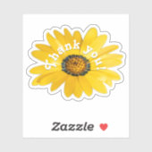 Dank u gele bloesem sticker (Vel)