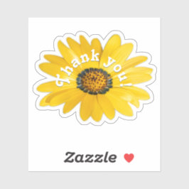 Dank u gele bloesem sticker