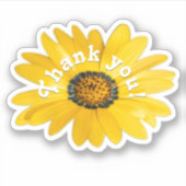 Dank u gele bloesem sticker (Voorkant)