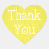 Dank u gele hart Sticker (Voorkant)