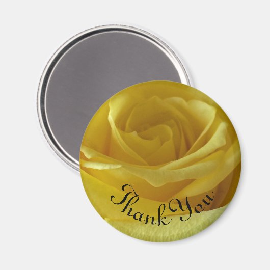 Dank u, Gele Rose Foto Tuin Flower Magneet (Voorkant / Achterkant)