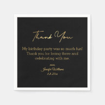 Dank u Gelukkige Verjaardag Zwart Gouden Minimaal 