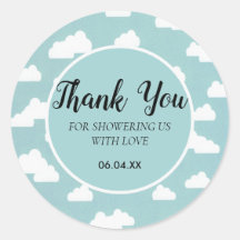 Dank u Genderneutraal baby shower Wolken Sky