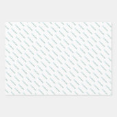 Dank u geometrisch patroon Sage Groene Pastel Inpakpapier Vel (Voorkant)