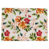 Dank u - Gepersonaliseerde Elegante Stijlvolle Blo Large Cadeautasje (Achterkant)