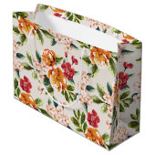 Dank u - Gepersonaliseerde Elegante Stijlvolle Blo Large Cadeautasje (Achterkant Gekanteld)