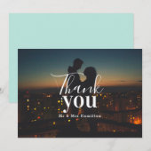 Dank u gepersonaliseerde foto bedankkaart (Voorkant / Achterkant)
