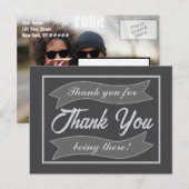 Dank u gepersonaliseerde foto feestdagenkaart (Voorkant / Achterkant)