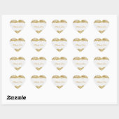 Dank u gepersonaliseerde Golden White Lace Sticker (Vel)