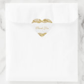 Dank u gepersonaliseerde Golden White Lace Sticker (Tas)