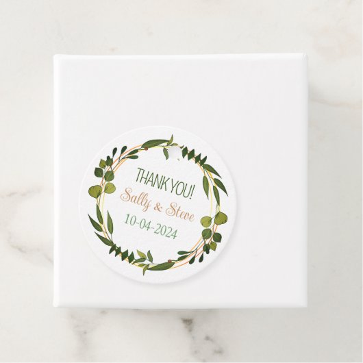 Dank u gepersonaliseerde huwelijksgunst labels (In situ)