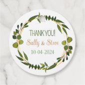 Dank u gepersonaliseerde huwelijksgunst labels (Voorkant)