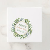 Dank u gepersonaliseerde huwelijksgunst labels (In situ)