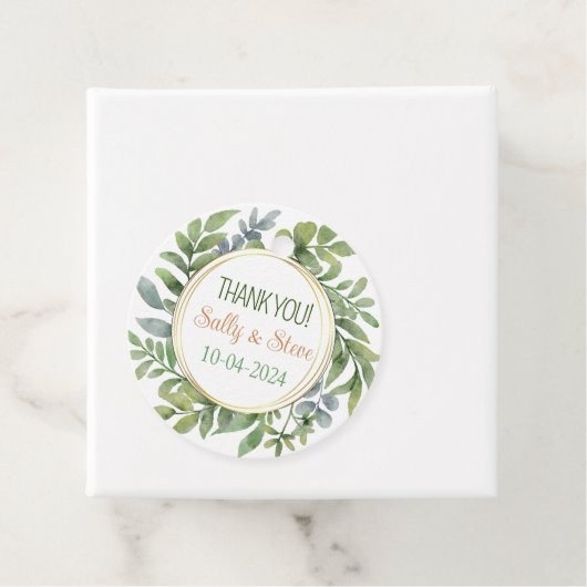 Dank u gepersonaliseerde huwelijksgunst labels (In situ)