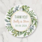 Dank u gepersonaliseerde huwelijksgunst labels (Voorkant)