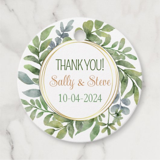 Dank u gepersonaliseerde huwelijksgunst labels (Voorkant)