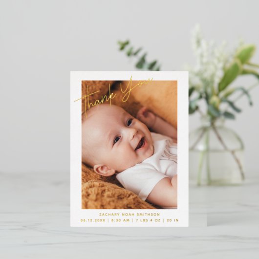 Dank u Gepersonaliseerde Kaart van de Aankondiging (Staand Voorkant)