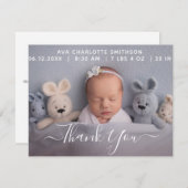 Dank u Gepersonaliseerde Kaart van de Aankondiging (Voorkant / Achterkant)