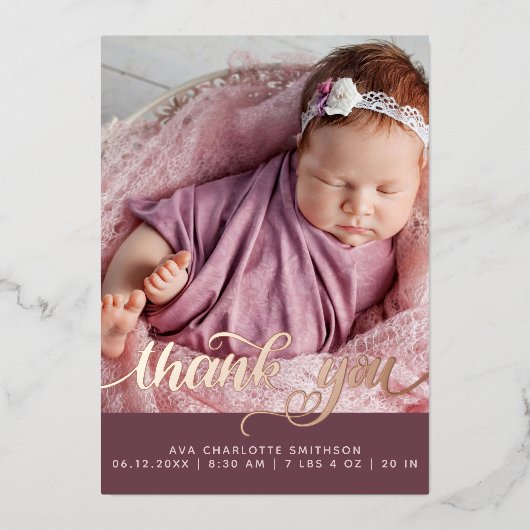 Dank u Gepersonaliseerde Kaart van de Aankondiging (Voorkant)