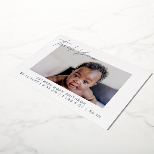 Dank u Gepersonaliseerde Kaart van de Aankondiging (Gedraaid)