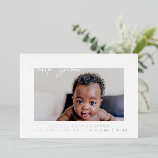 Dank u Gepersonaliseerde Kaart van de Aankondiging (Staand Voorkant)