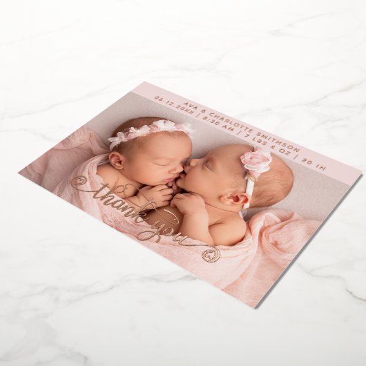 Dank u Gepersonaliseerde Kaart van de Aankondiging (Gedraaid)