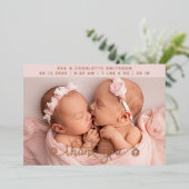 Dank u Gepersonaliseerde Kaart van de Aankondiging (Staand Voorkant)