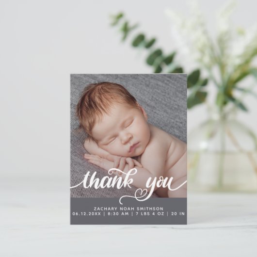 Dank u Gepersonaliseerde Kaart van de Aankondiging (Staand voorkant)