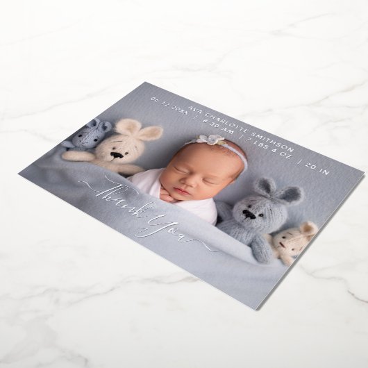 Dank u Gepersonaliseerde Kaart van de Aankondiging (Gedraaid)