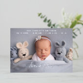 Dank u Gepersonaliseerde Kaart van de Aankondiging (Staand Voorkant)