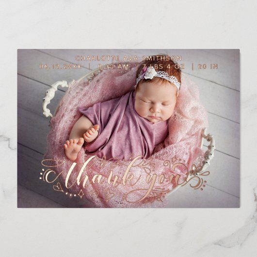 Dank u Gepersonaliseerde Kaart van de Aankondiging (Voorkant)