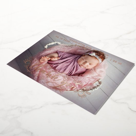 Dank u Gepersonaliseerde Kaart van de Aankondiging (Gedraaid)