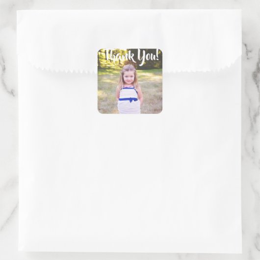Dank u gepersonaliseerde verjaardagsfoto Stickers (Tas)