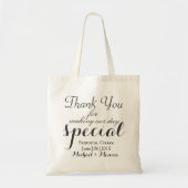 Dank u Gepersonaliseerde Weddenschap Gift Canvas t Tote Bag (Voorkant)