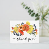 Dank u Gerbera Daisy bloem Briefkaart (Staand voorkant)