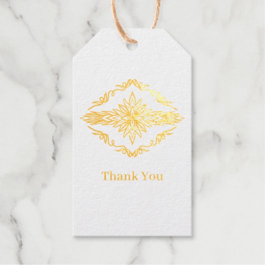 Dank u geschenk luxe kunst cadeaulabels (Voorkant)