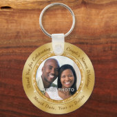 Dank u geschenken voor bruiloft gasten ideeën. Fot Sleutelhanger (Voorkant)