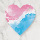 Dank u Geslacht onthullen Blauwe en Roze Rookbom Bedankjes Labels (Achterkant)