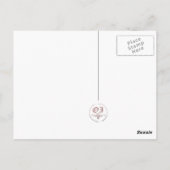 Dank u : Gestreept gordijn : Briefkaart (Achterkant)