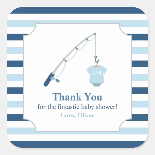 Dank u Gevist Geachte Baby shower Vierkante Sticker (Voorkant)