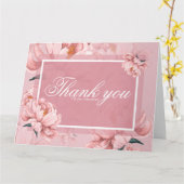 Dank u Gevouwen Wenskaart Kaart (Gele Bloem)