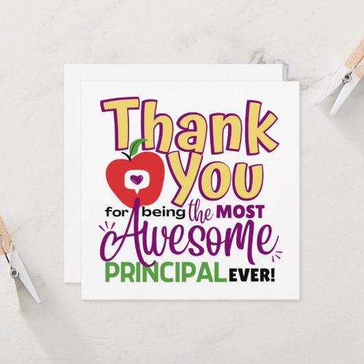 Dank u Geweldige Hoofd Kaart (Voorkant / Achterkant in situ)