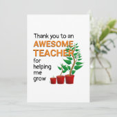 Dank u Geweldige leraar Bedankkaart (Staand voorkant)