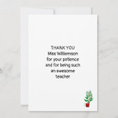Dank u Geweldige leraar Bedankkaart (Achterkant)