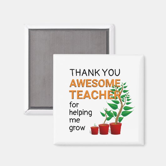 Dank u Geweldige leraar Magneet (Voorkant / Achterkant)