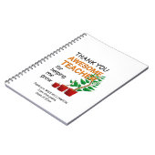 Dank u Geweldige leraar Notitieboek (Linkerzijde)