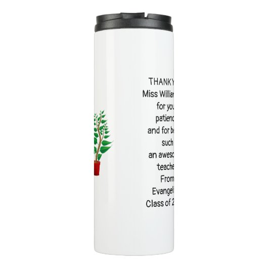 Dank u Geweldige leraar Thermosbeker (Achterkant)