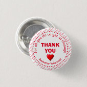 DANK U Geweldige vrijwilliger Ronde Button 3,2 Cm (Voorkant /achterkant)